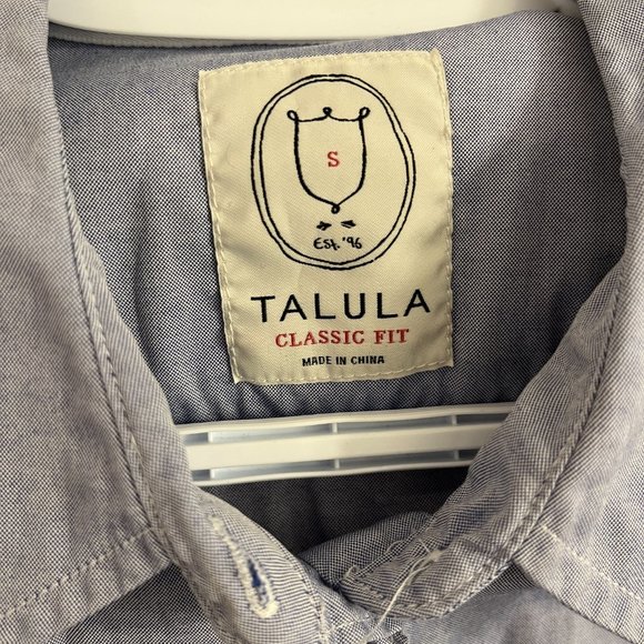 Aritzia Talula - Classic Fit Cotton Blue Button-Down - Picture 3 of 3